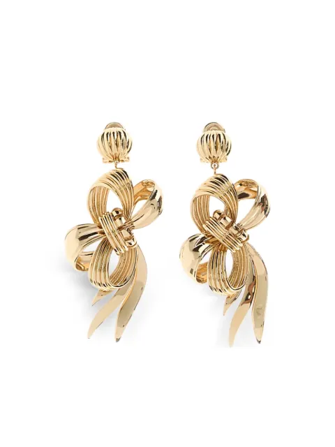 Miu Miu metal bow earrings Gold 5IO3202IEV