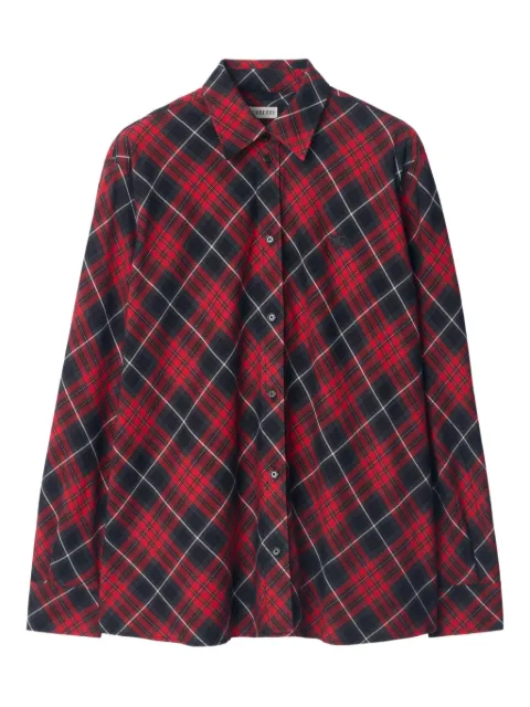 Burberry checked cotton shirt Red 8115983