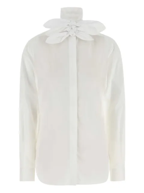 Moschino bow-detail cotton shirt White J02035432