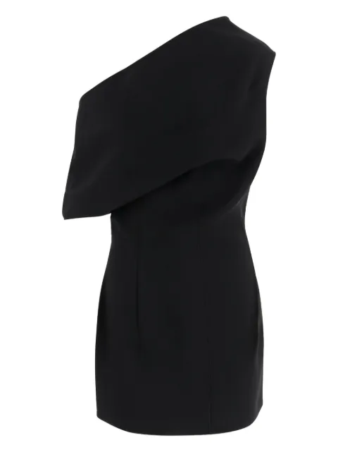 Jacquemus Pesce draped one-shoulder mini dress Black DRW00726AW00632