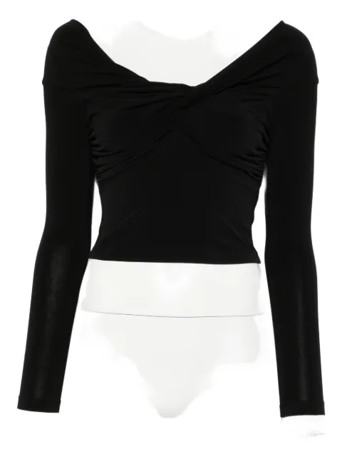 Patrizia Pepe cropped long-sleeved t-shirt Black 2M4477J333