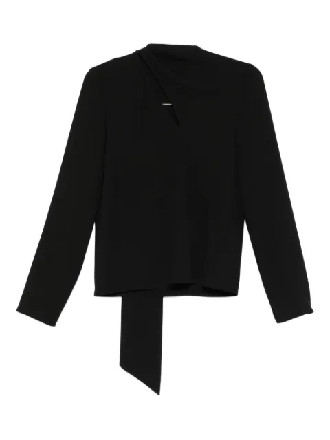 Patrizia Pepe sash fluid blouse Black 2C1653A454