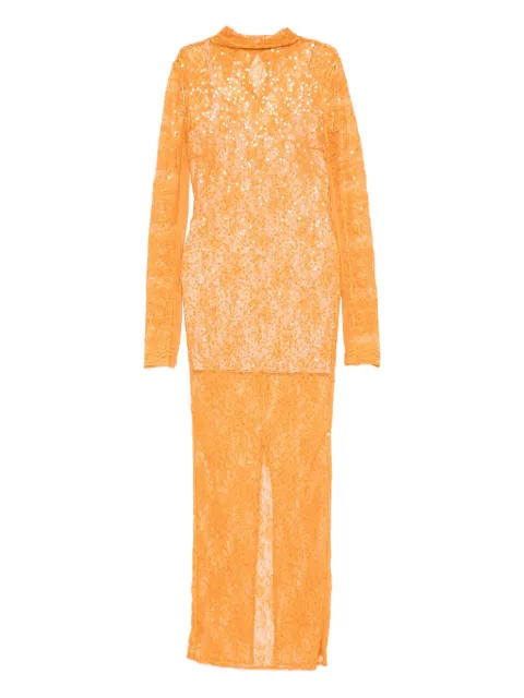 Patrizia Pepe sequin-embellished midi dress Orange 2A2971J341