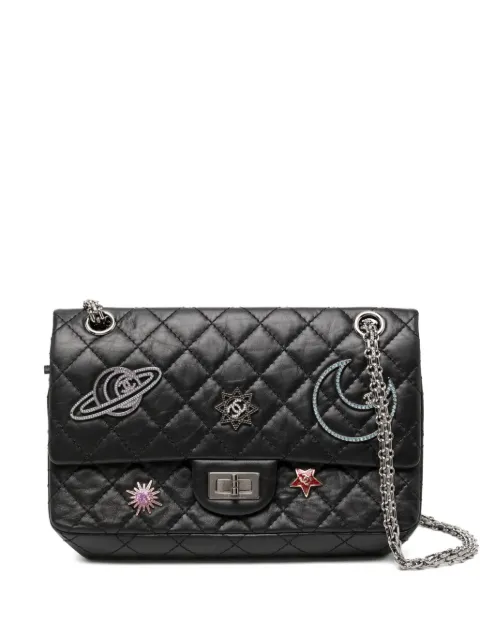 CHANEL Pre-Owned 2017 Space Reissue Charms Icons Mademoiselle Flap Bag Limited Edition Black CHANELSPACECHARMBAG