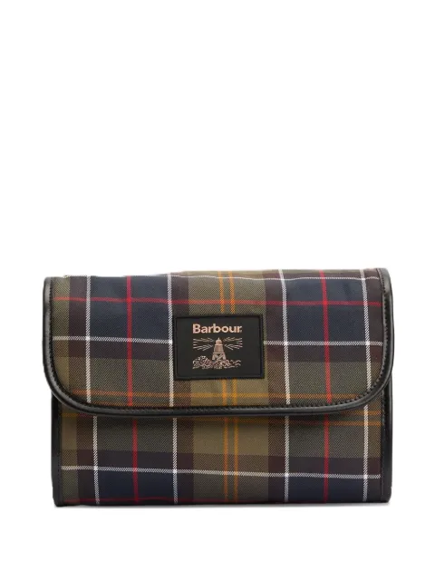 Barbour tartan-plaid clutch bag Green MAC04250L91