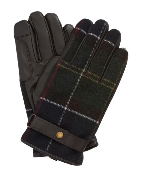 Barbour leather-plaid gloves MGL0051TN12