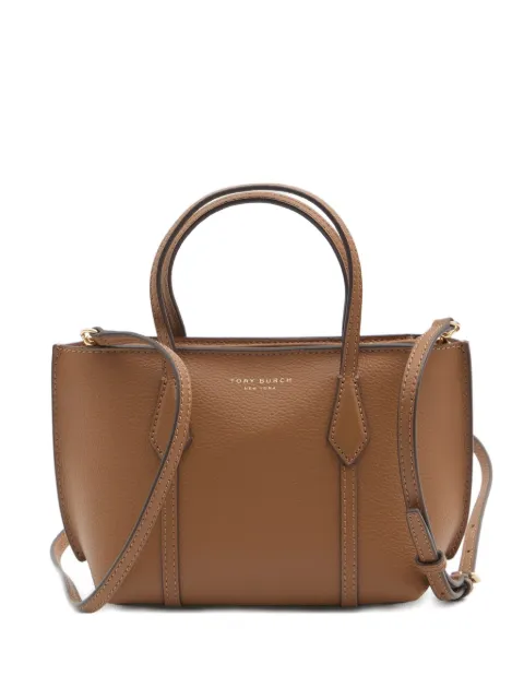 Tory Burch mini Perry zip-top leather tote bag Brown 177404