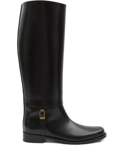 Saint Laurent Julia calf-leather buckle boots Black 840698AAEHR