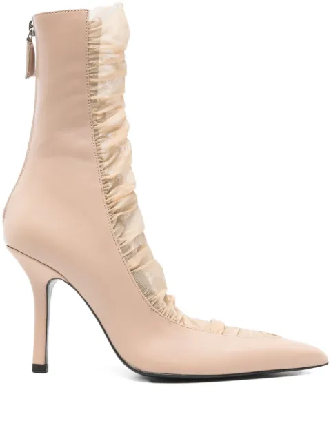 Patrizia Pepe 95mm second-skin ankle boots Neutrals 2Y0020V038