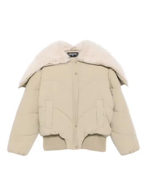 Patrizia Pepe zip-up bomber jacket Neutrals 2O0186A674B848