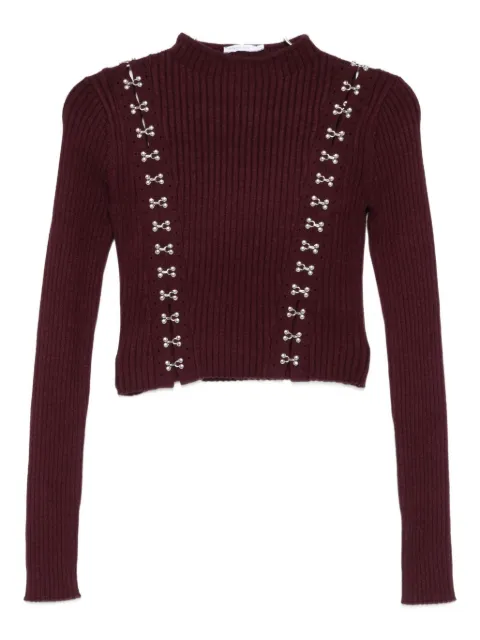 Patrizia Pepe metal-detail sweater Purple 2K0320K291M536