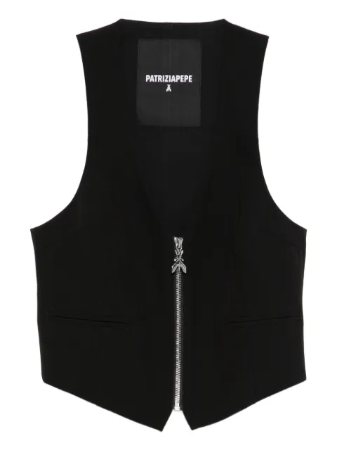 Patrizia Pepe zip-up gilet Black 2C1652A498