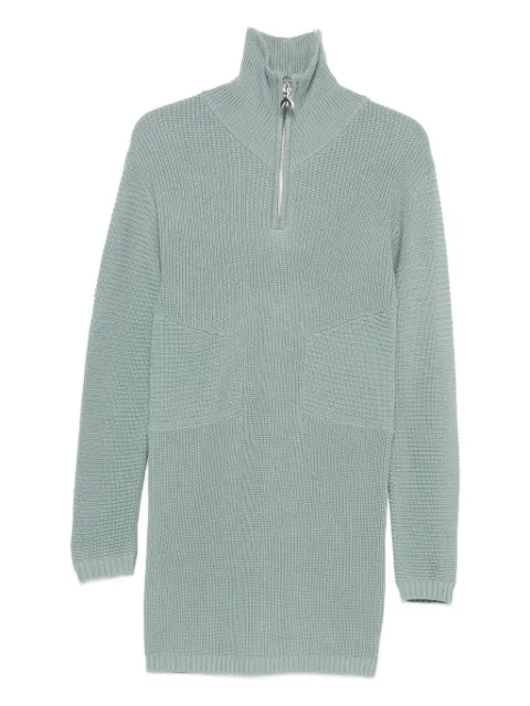 Patrizia Pepe zip-up knitted dress Green 2A2985K9O3A