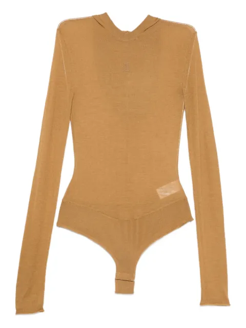 Patrizia Pepe hooded wool bodysuit Neutrals 2K0349K034