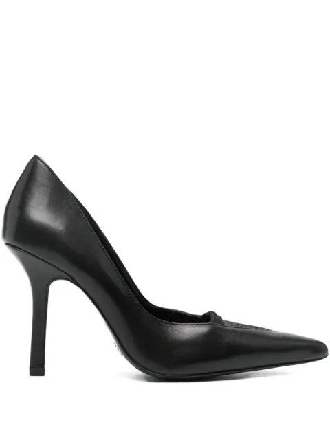 Patrizia Pepe 95mm leather pointed pumps Black 2Z0020V038