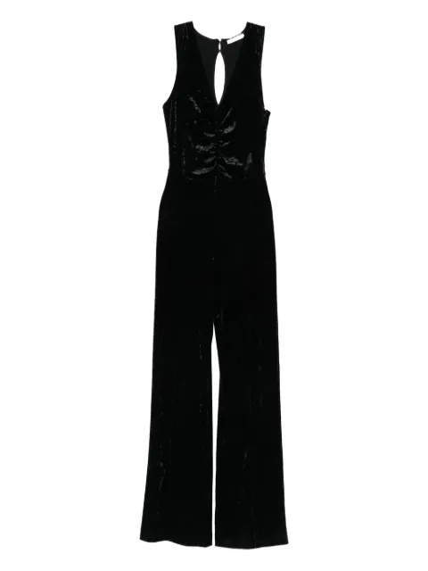 Patrizia Pepe velvet jumpsuit Black 2T0094J343