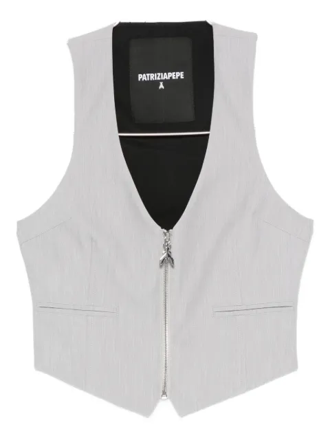 Patrizia Pepe zip-up waistcoat Grey 2C1652A498S