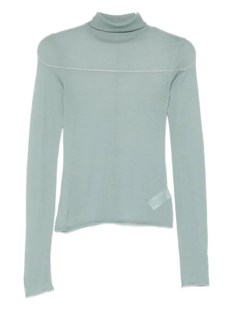 Patrizia Pepe wool turtleneck sweater Green 2K0347K034