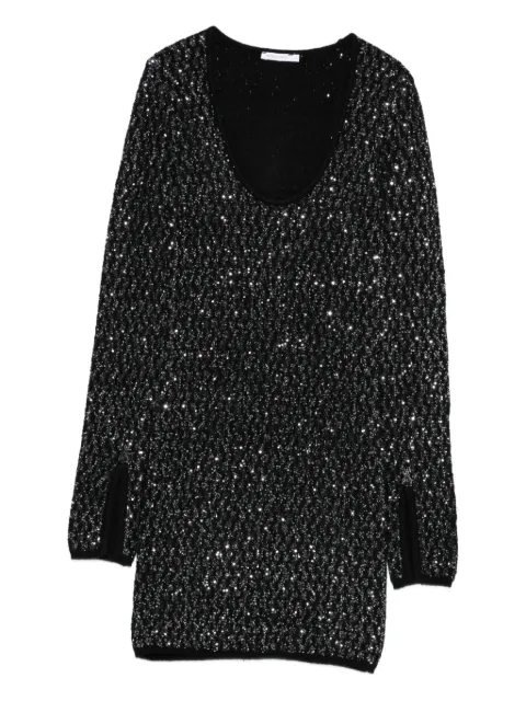 Patrizia Pepe sequin-embellished mini dress Black 2A2995K299
