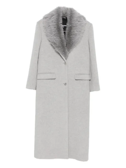 Patrizia Pepe faux fur single-breasted coat Grey 2O0212A512S