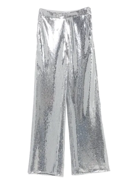 Patrizia Pepe sequin-embellished flared trousers Silver 2P1730A673