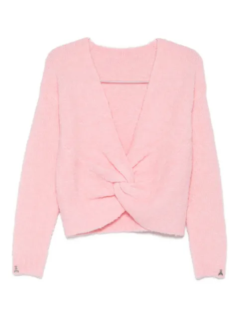 Patrizia Pepe twist-embellished jumper Pink 2K0321K222M555