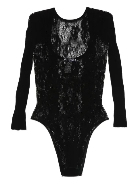 Patrizia Pepe long-sleeved lace body Black 2M4484J344K103