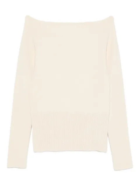 Patrizia Pepe boat-neck sweater Neutrals 2K0346K215