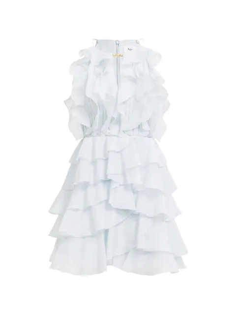 Aje Cleo ruffled tiered mini dress Blue 26RE5283