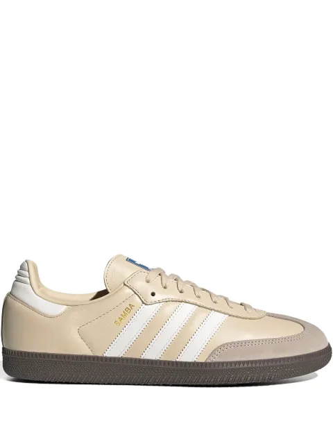 adidas Samba OG three-stripe leather sneakers Neutrals JR0914