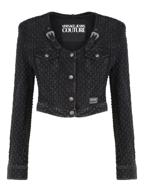 Versace Jeans Couture buckle-detail jacket Black 78HAS45TDW060AG1