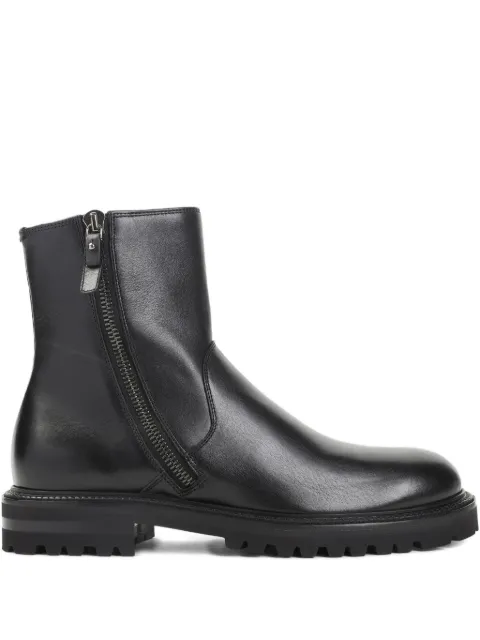 Giorgio Armani zip leather boots Black GM002324AF20410