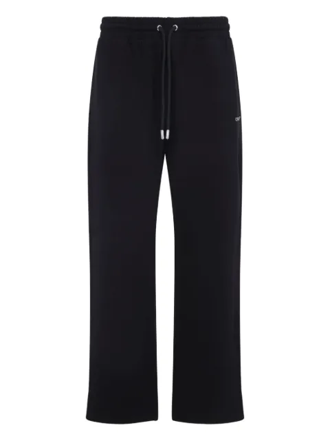 Off-White embroidered-logo trousers Black OMCH05AF25FLE0021001