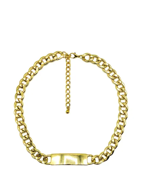 Jennifer Gibson Jewellery 2000s chunky Id chain necklace Gold JGJIDBARNKL