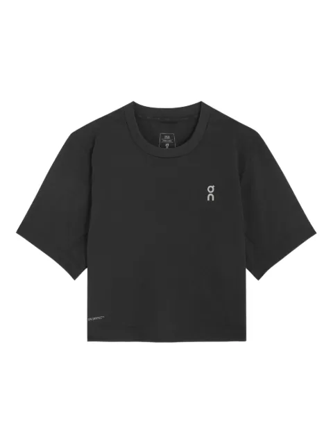 On short-sleeve cropped T-shirt Black 1WF12510553A