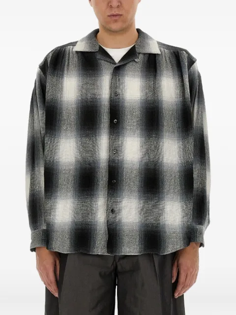 AIE plaid-check cotton shirt White OT729AWHITEBLACK