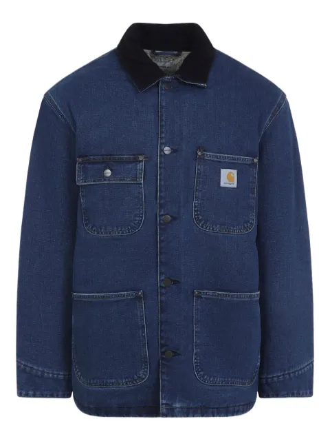 Carhartt WIP OG Chore corduroy-collar denim jacket Blue I03587745306
