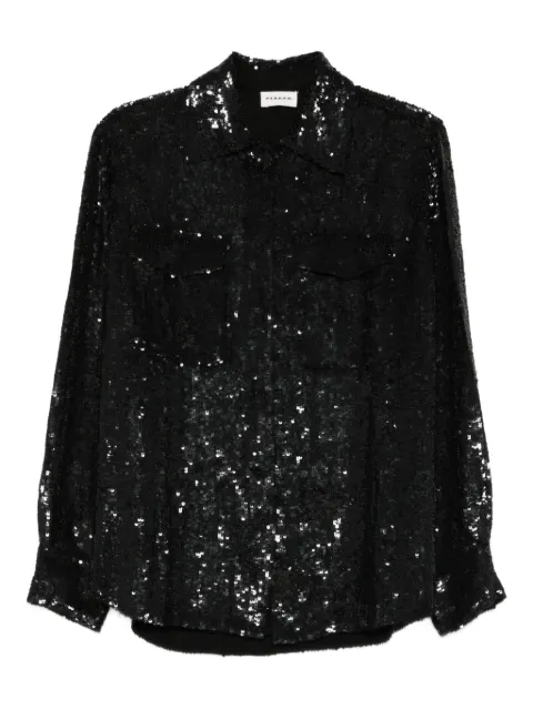 P.A.R.O.S.H. sequin-embellished shirt Black D380638GADGET013