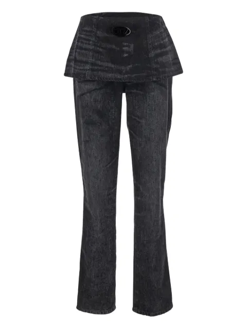 Diesel D-Hourijan-Fsh2 peplum-waist jeans Black A21370007DB