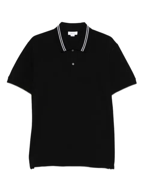 Alexander McQueen stripe-detail polo shirt Black 847736QXAAK