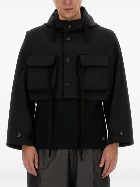 AIE cropped hooded jacket Black OT701BLACK