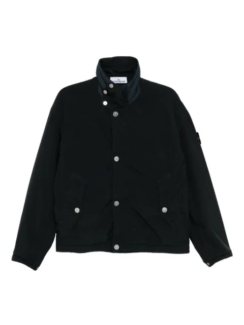Stone Island logo-patch jacket Blue K2S15Q100015S0042