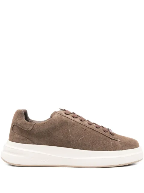 GUESS USA suede platform sneakers Brown FMFLBASUE12BROWN