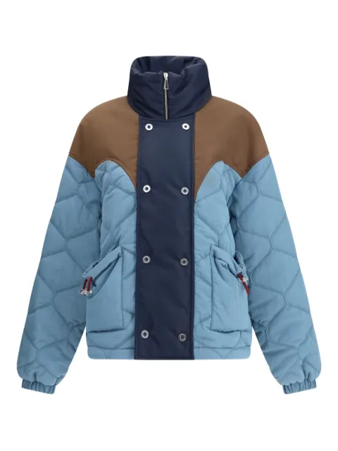 MARBELL quilted panelled jacket Blue AFW1003TENYL01