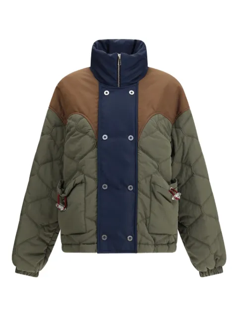 MARBELL quilted panelled jacket Green AFW1003TENYL01