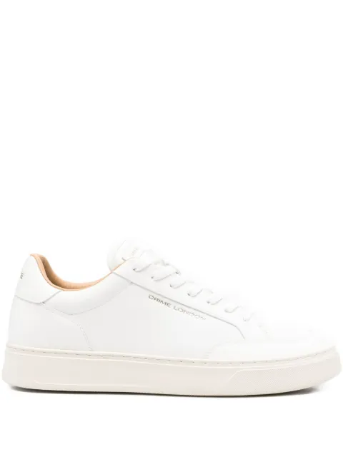 Crime London leather lace-up sneakers White 11750