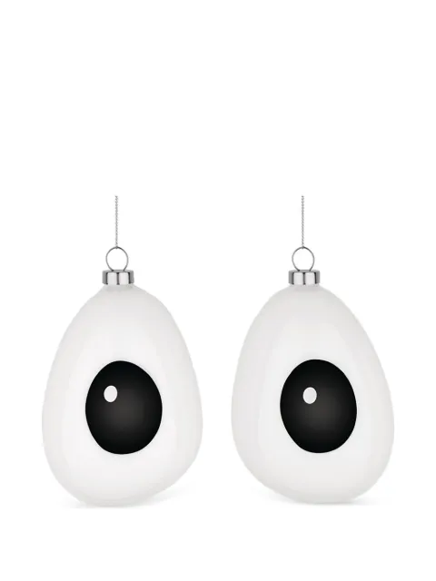 Alessi Holly Christmas ornaments (set of two) White PLA01SET3