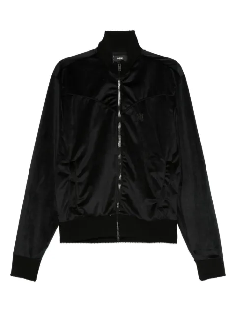 AMIRI velour zip-up jacket Black AMOUTJ1013