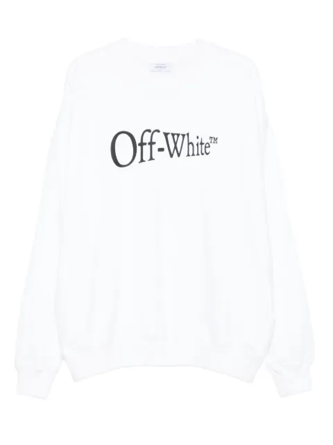 Off-White logo-print sweatshirt White OMBA054F25FLE0050110