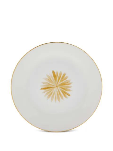 MARIE DAAGE Allée De Cyprès gold-rimmed floral bread plate(15cm) White ADC154FORPBC